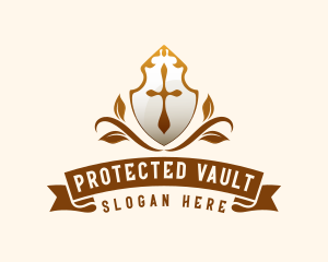 Medieval Protection Shield logo design