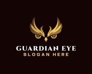 Owl Eyes Bird logo design