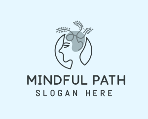 Human Mind Leaf logo design