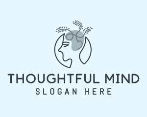 Human Mind Leaf logo design