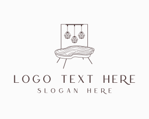 Wood Table Lighting Furniture logo