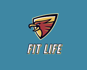 Hawk Bird Shield Logo