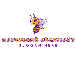 Cute Bee Honey logo design