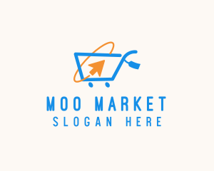 Online Market Cart logo design