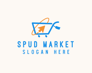 Online Market Cart logo design