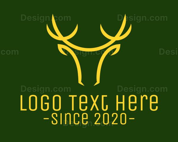 Christmas Deer Head Logo