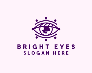 Minimalist Optical Eye logo design