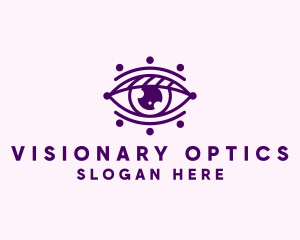 Minimalist Optical Eye logo design