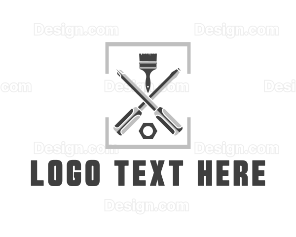 Remodeling Handyman Tools Logo