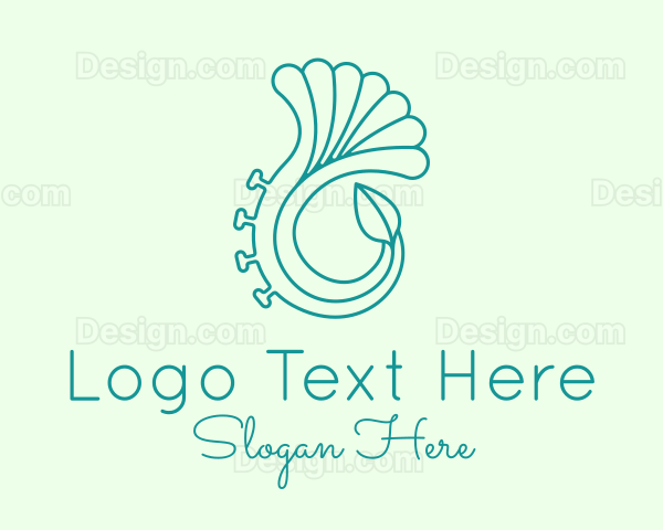 Leaf Horn Outline Logo