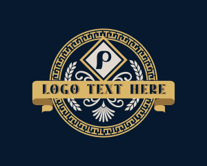 Greek Rho Symbol Ornament logo