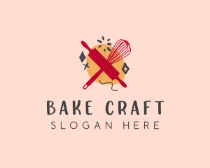 Whisk Baker Baking logo design