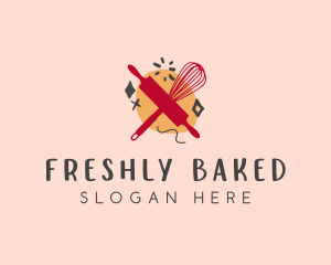 Whisk Baker Baking logo design