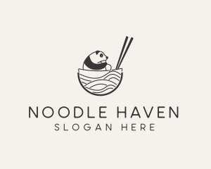 Panda Asian Noodle logo design