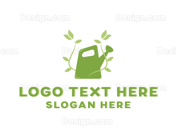 Watering Can Plant Garden Logo