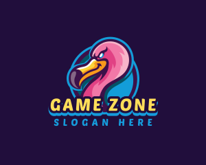 Flamingo Gaming Bird Logo