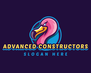 Flamingo Gaming Bird logo design