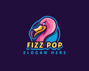 Flamingo Gaming Bird logo design