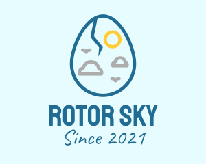 Sky Cracked Egg logo design