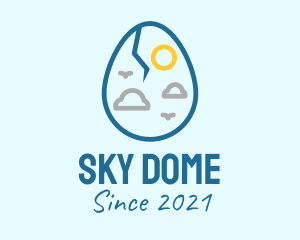 Sky Cracked Egg logo design