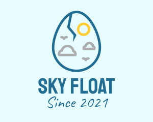 Sky Cracked Egg logo design