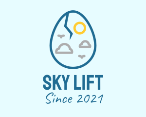 Sky Cracked Egg logo design