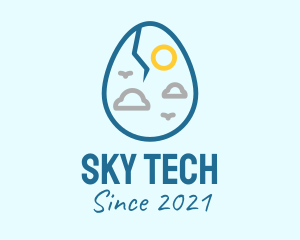 Sky Cracked Egg logo design