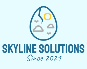 Sky Cracked Egg logo design