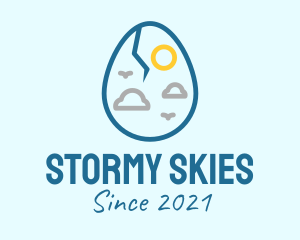 Sky Cracked Egg logo design