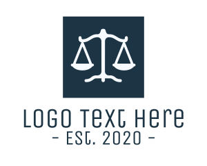 Legal Attorney Scales Square logo