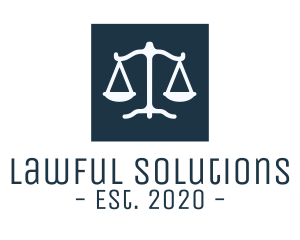 Legal Attorney Scales Square logo