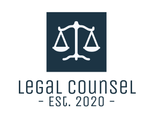 Legal Attorney Scales Square logo