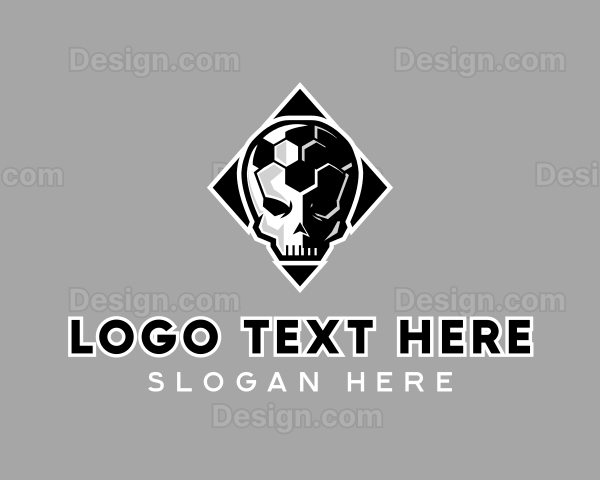 Skull Football Soccer Mascot Logo