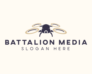 Flying Aerial Drone logo design