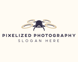 Flying Aerial Drone logo design