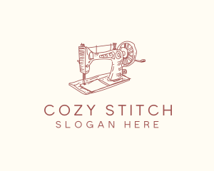 Sewing Machine Fashion logo design