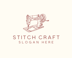 Sewing Machine Fashion logo design