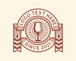 Wine Beverage Badge logo