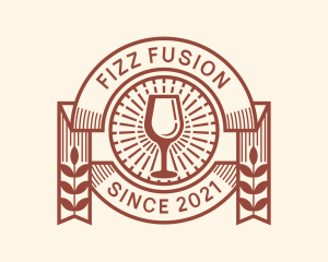 Wine Beverage Badge logo