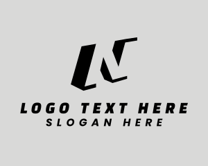 Monochrome - Generic Black and White Letter N logo design