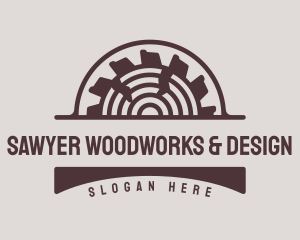 Woodwork Circular Saw logo design