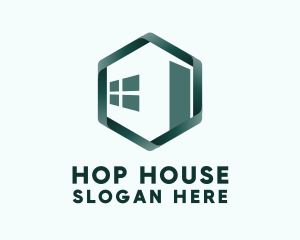 Hexagon House Badge logo design