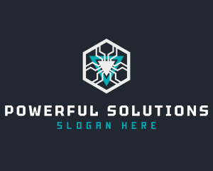 Hexagon Power Tech logo design