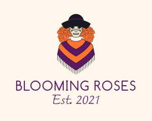 Mexican Rose Woman  logo design