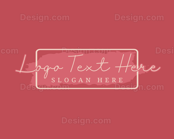 Elegant Feminine Brush Logo