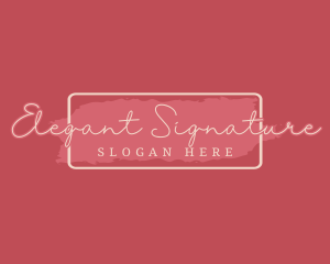 Elegant Feminine Brush logo design