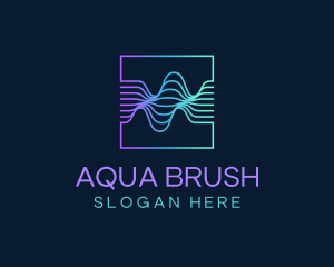 Digital Flow Frequency Wave logo design