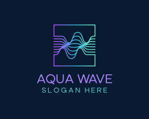 Digital Flow Frequency Wave logo design