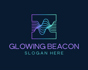 Digital Flow Frequency Wave logo design