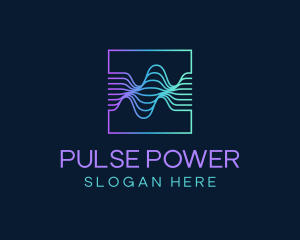 Digital Flow Frequency Wave logo design